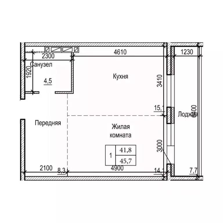 1-к кв. Приморский край, Владивосток На Черняховского жилой квартал,  ... - Фото 2