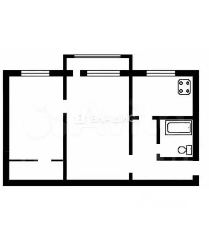 2-к кв. Иркутская область, Ангарск 188-й кв-л, 12 (44.7 м) - Фото 1
