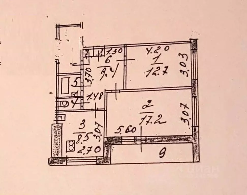 2-к кв. Московская область, Жуковский Молодежная ул., 34к1 (51.9 м) - Фото 1