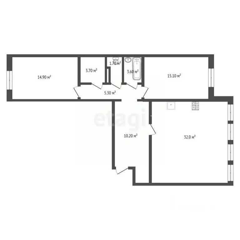2-к кв. Тюменская область, Тюмень Малая Боровская ул., 38/2 (85.7 м) - Фото 2