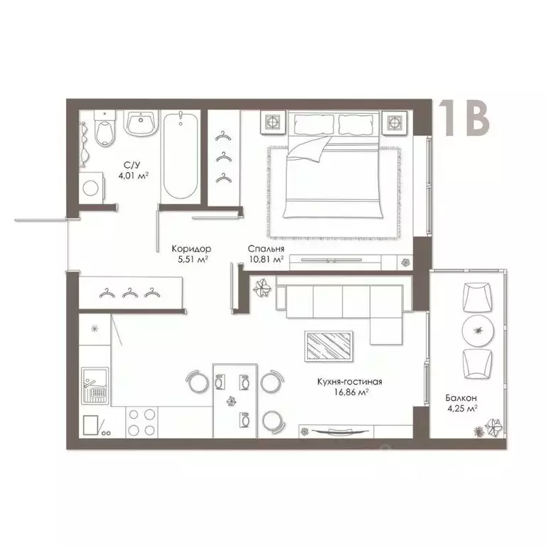 1-к кв. Рязанская область, Рязанский муниципальный округ, с. Дядьково ... - Фото 1