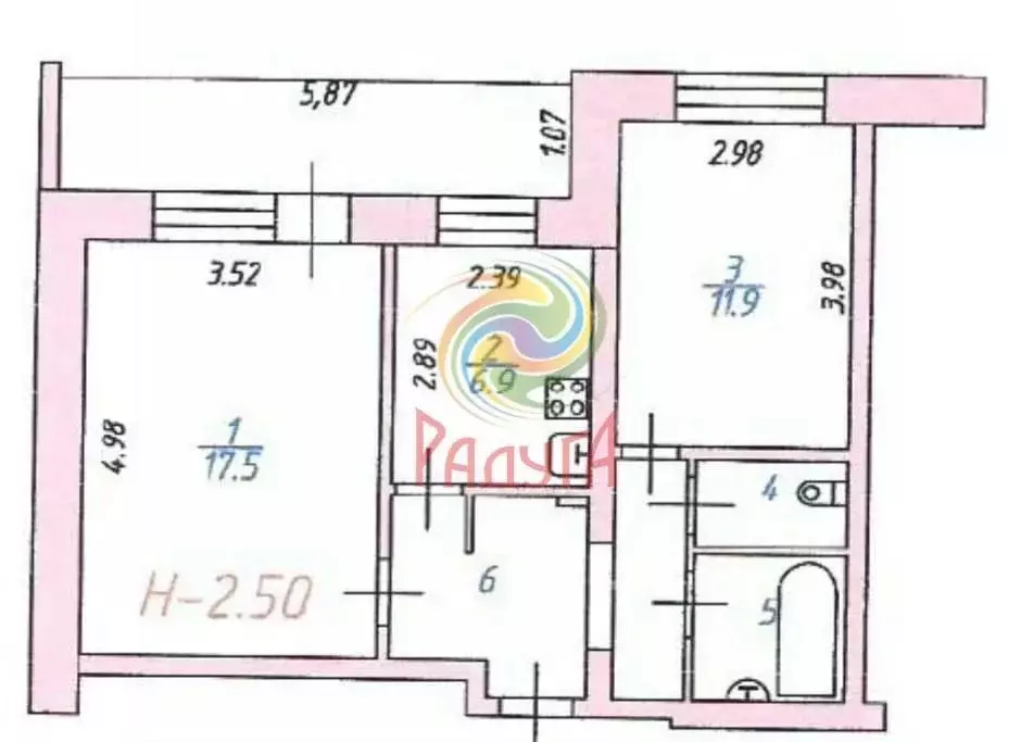 2-к кв. Ивановская область, Иваново ул. Шубиных, 16В (48.1 м) - Фото 2
