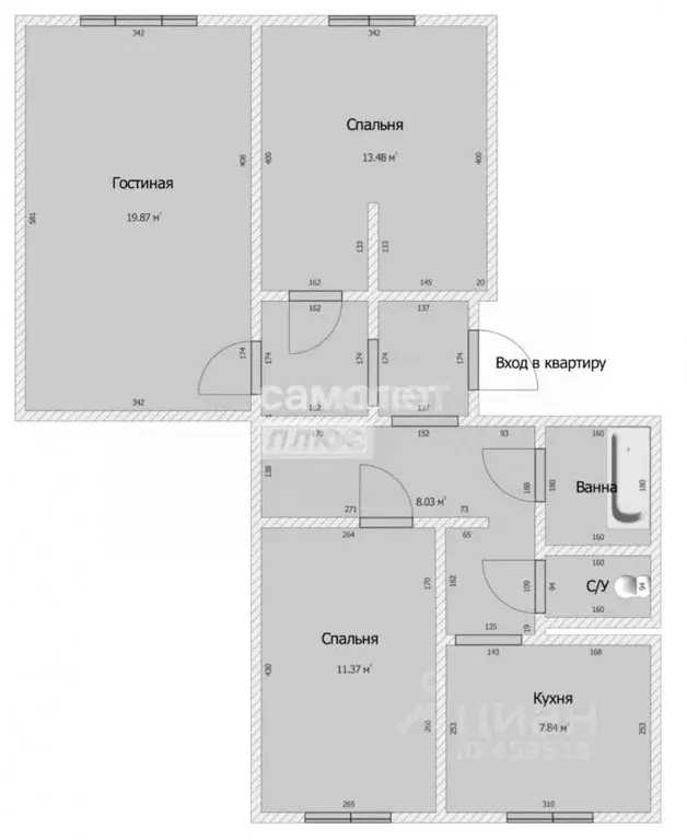 3-к кв. Оренбургская область, Оренбург Салмышская ул., 31 (66.0 м) - Фото 2