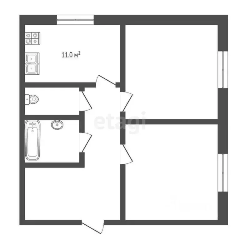 2-к кв. Самарская область, Самара ул. Венцека, 19 (60.0 м) - Фото 2