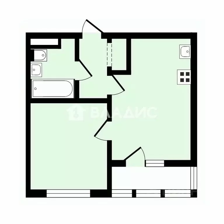1-к кв. Санкт-Петербург ул. Пейзажная, 18к1 (34.0 м) - Фото 2