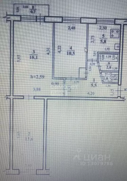 3-к кв. Забайкальский край, Чита Мысовская ул., 36 (56.5 м) - Фото 1