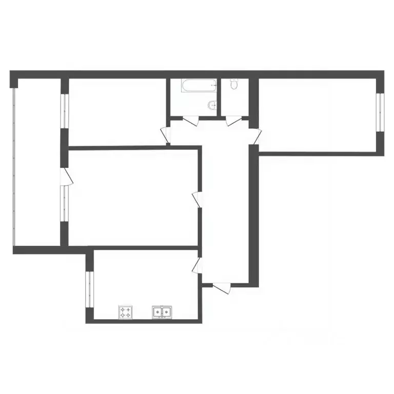 3-к кв. Тюменская область, Тюмень Ялуторовская ул., 29 (69.0 м) - Фото 1
