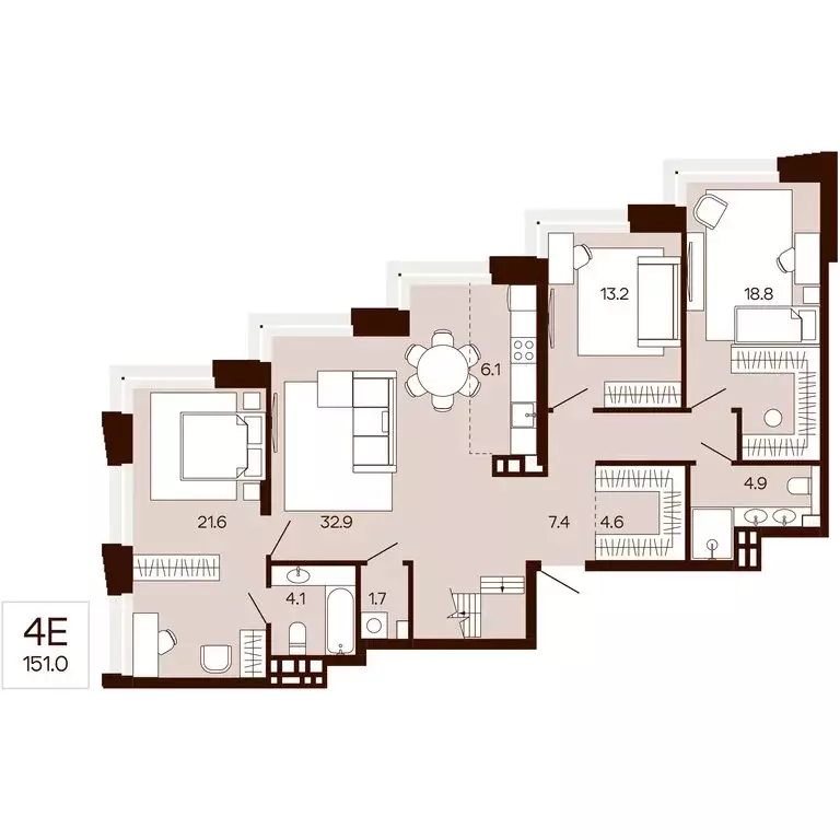 4-комнатная квартира: Пермь, улица Достоевского, 16 (151 м) - Фото 1
