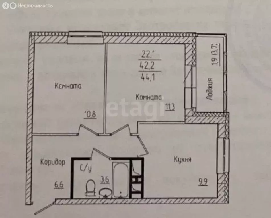 2-комнатная квартира: Пермь, улица Солдатова, 30Б (42 м) - Фото 0