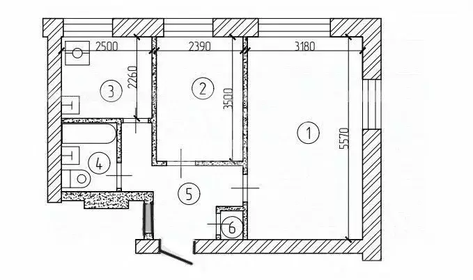 2-к кв. Новосибирская область, Новосибирск Индустриальная ул., 8 (43.0 ... - Фото 1