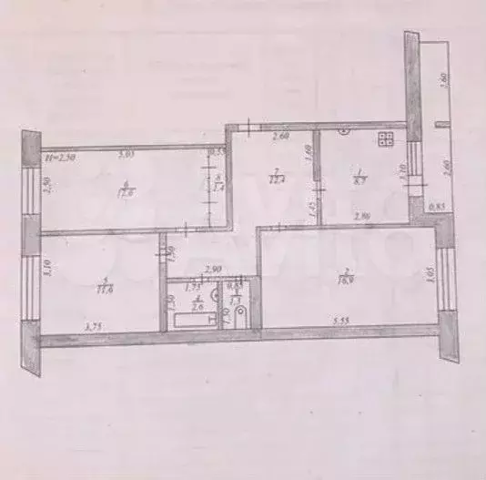 3-к. квартира, 67,5 м, 4/5 эт. - Фото 0