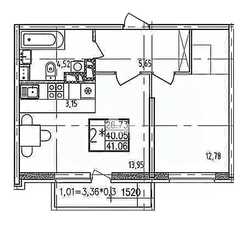 2-к кв. Краснодарский край, Краснодар ул. Героев-Разведчиков, 6к3 ... - Фото 1