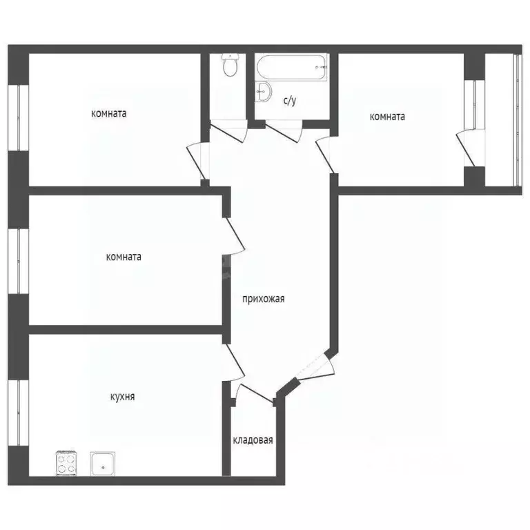 3-к кв. Курганская область, Курган ул. Свердлова, 15 (62.7 м) - Фото 2