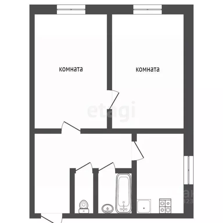 2-к кв. Владимирская область, Меленки Муромская ул., 3 (47.6 м) - Фото 2