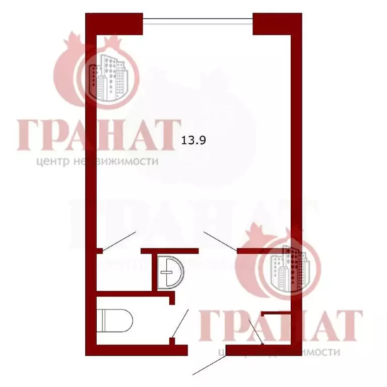 1-комнатная квартира: Асбест, улица Челюскинцев, 11 (19.1 м) - Фото 1