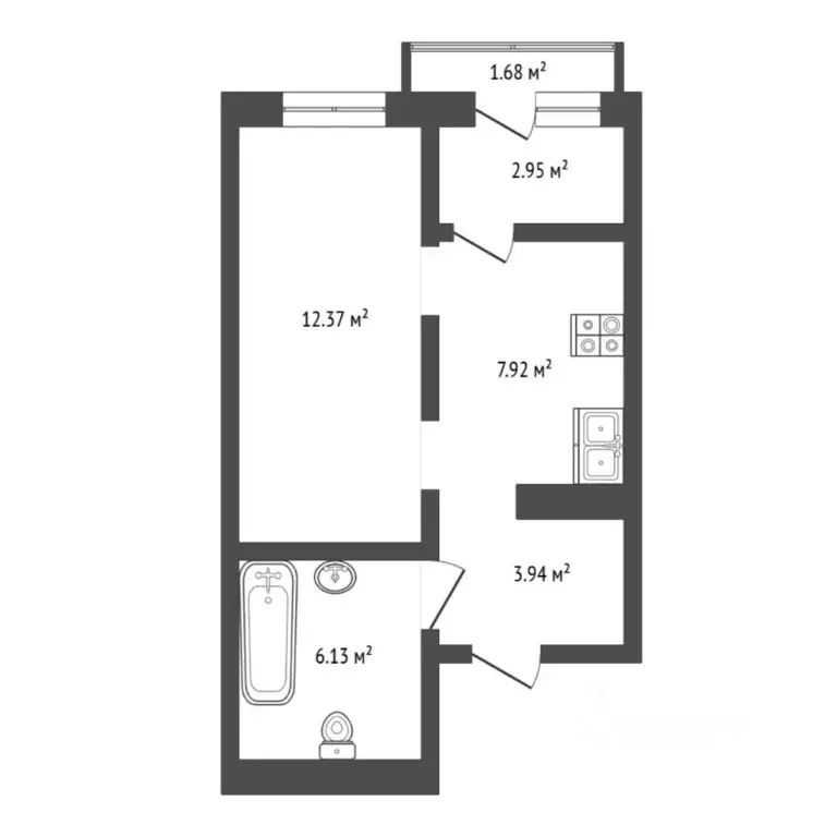 1-к кв. Тюменская область, Тюмень Тарманы мкр, ул. Малышева, 31к1 ... - Фото 2