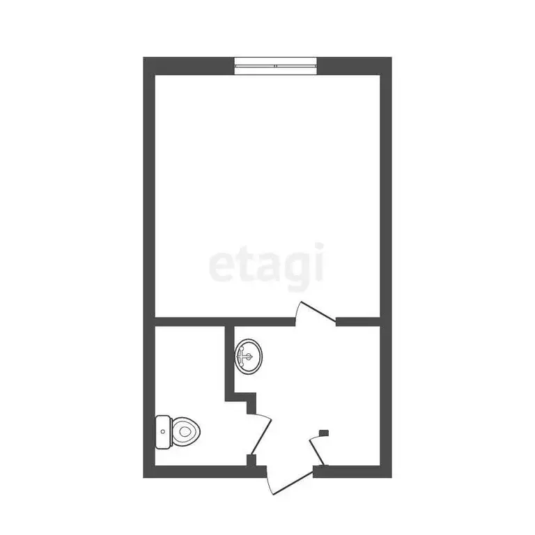 Квартира-студия: Новокузнецк, улица 13-й Микрорайон, 5 (12 м) - Фото 1