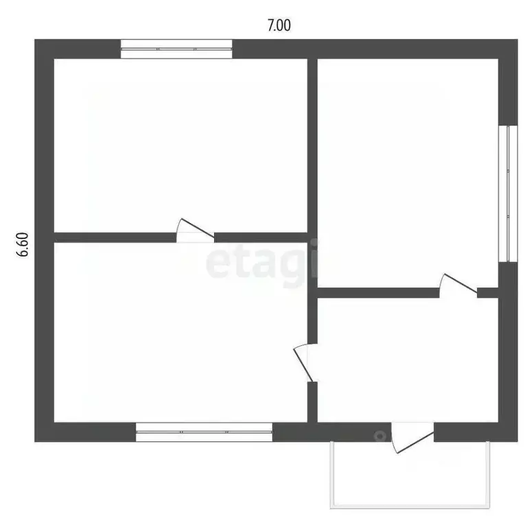 Дом в Тюменская область, с. Ярково ул. Парковая (46 м) - Фото 0