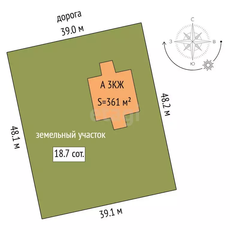 Дом в село Исетское, Ясная улица (361 м) - Фото 1