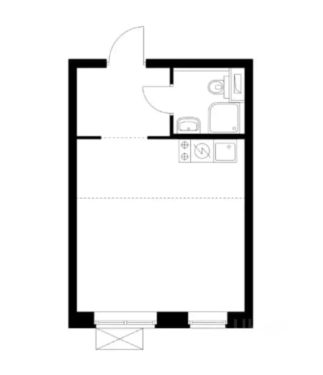 Студия Москва ул. Римского-Корсакова, 11к9 (25.2 м) - Фото 1