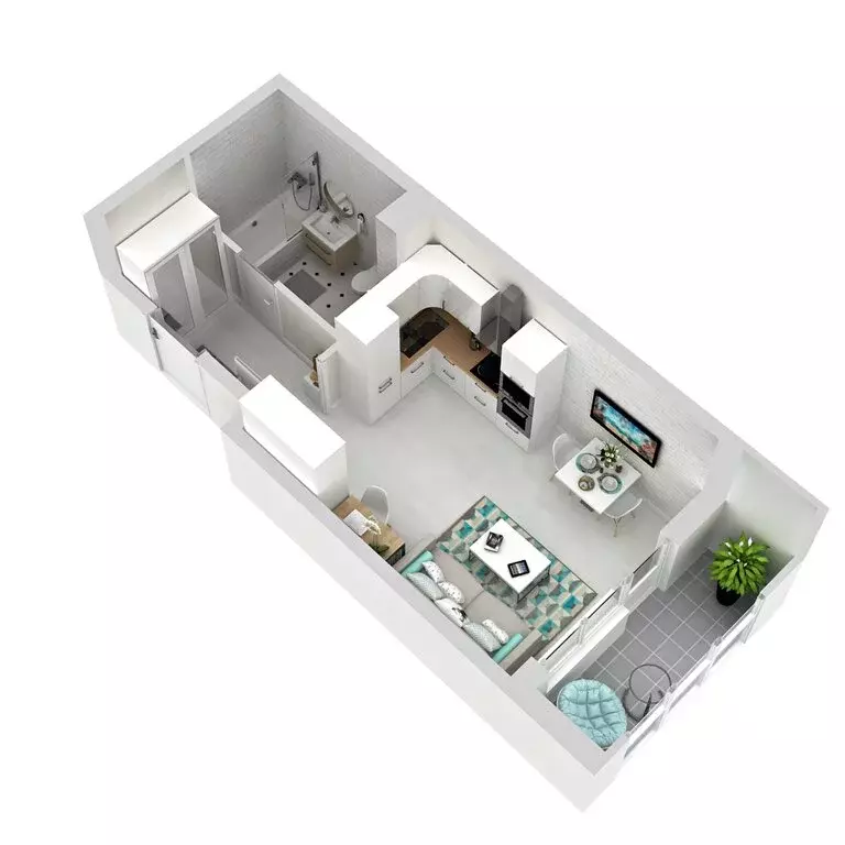 Квартира-студия: Ижевск, Воткинское шоссе, 83к1 (27.6 м) - Фото 2