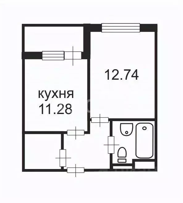 1-к кв. Санкт-Петербург ул. Типанова, 23с1 (36.6 м) - Фото 1
