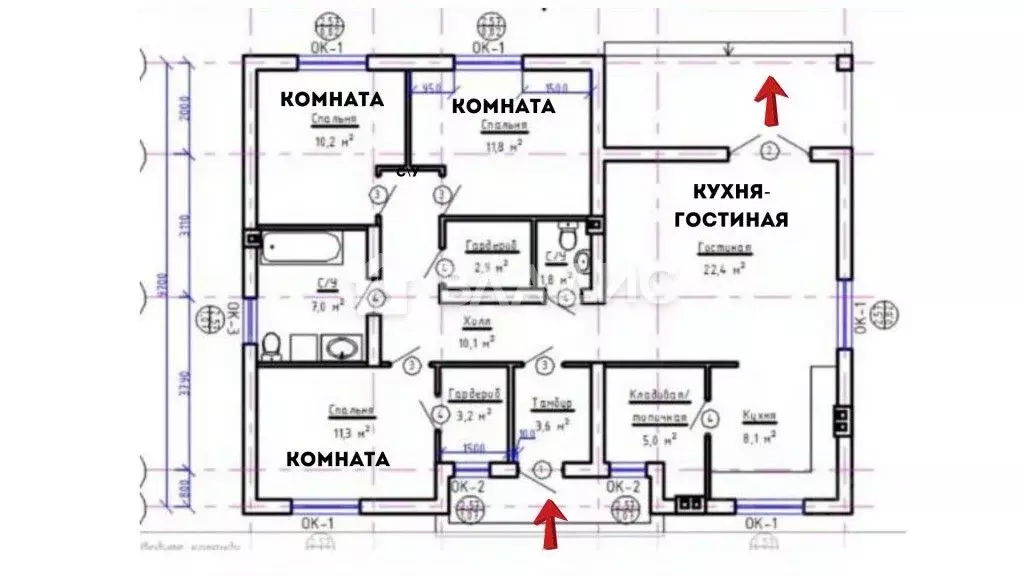 Дом в Калининградская область, Гурьевский муниципальный округ, пос. ... - Фото 1