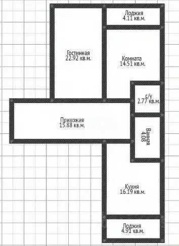 2-к кв. Краснодарский край, Краснодар ул. Достоевского, 84 (77.5 м) - Фото 0