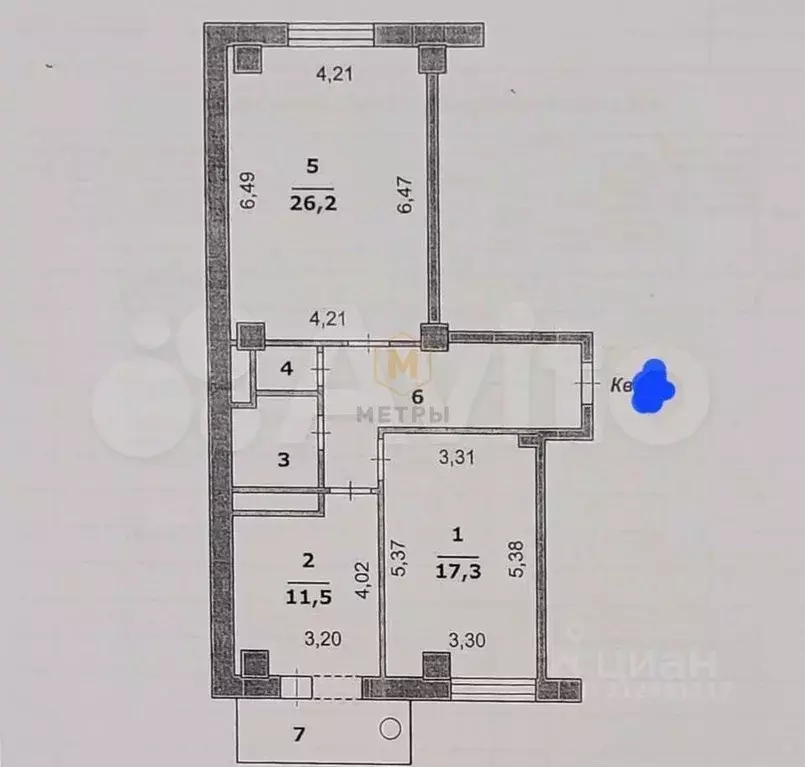 2-к кв. Белгородская область, Белгород ул. Толстого, 55 (71.0 м) - Фото 1