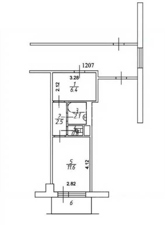 1-к кв. Костромская область, Кострома Самоковская ул., 3 (24.0 м) - Фото 2