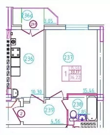 1-к кв. Ростовская область, Шахты пер. Бродского, 10 (36.22 м) - Фото 1