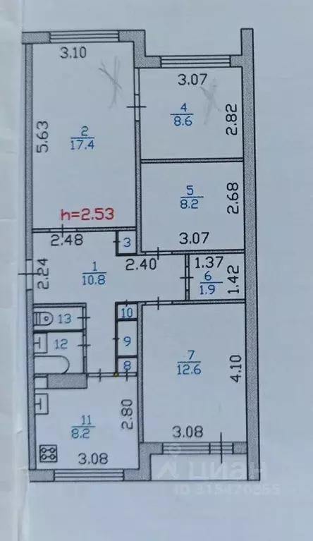 4-к кв. Ленинградская область, Выборгский район, Рощино пгт ул. ... - Фото 2