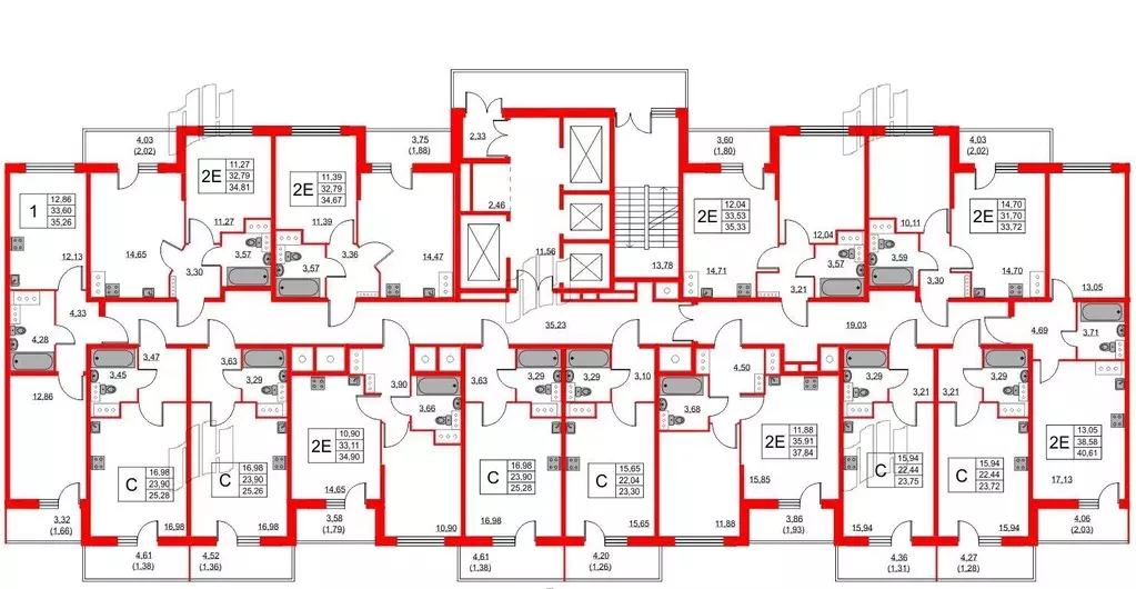 Студия Санкт-Петербург ул. Русановская, 24 (25.4 м) - Фото 1