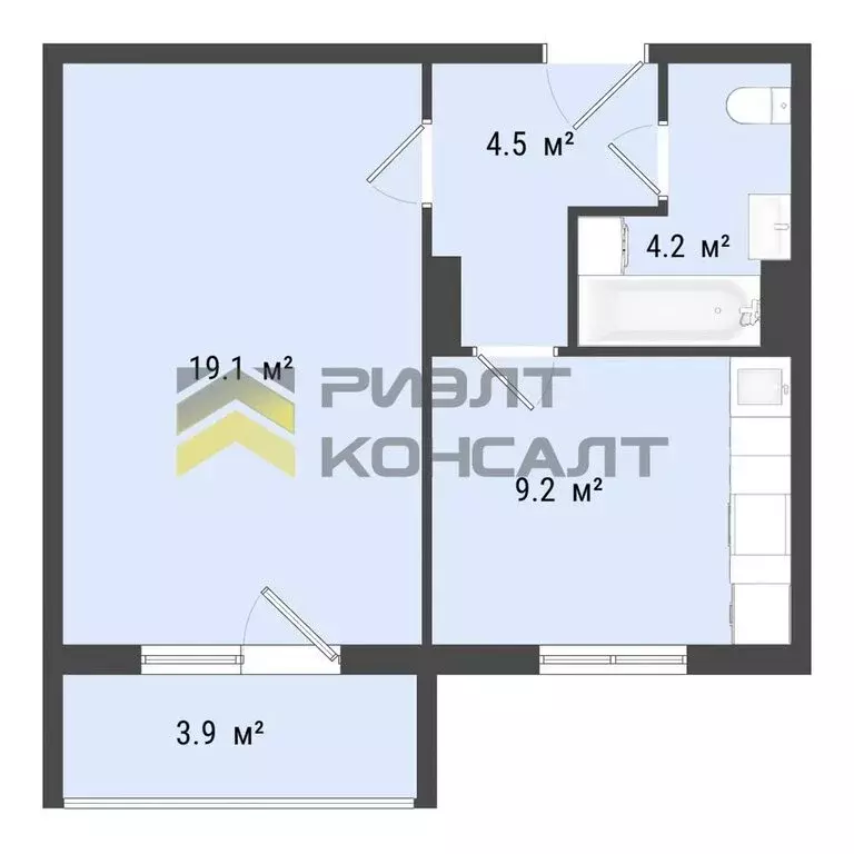 1-комнатная квартира: Омск, 6-й Амурский проезд, 12 (37 м) - Фото 1