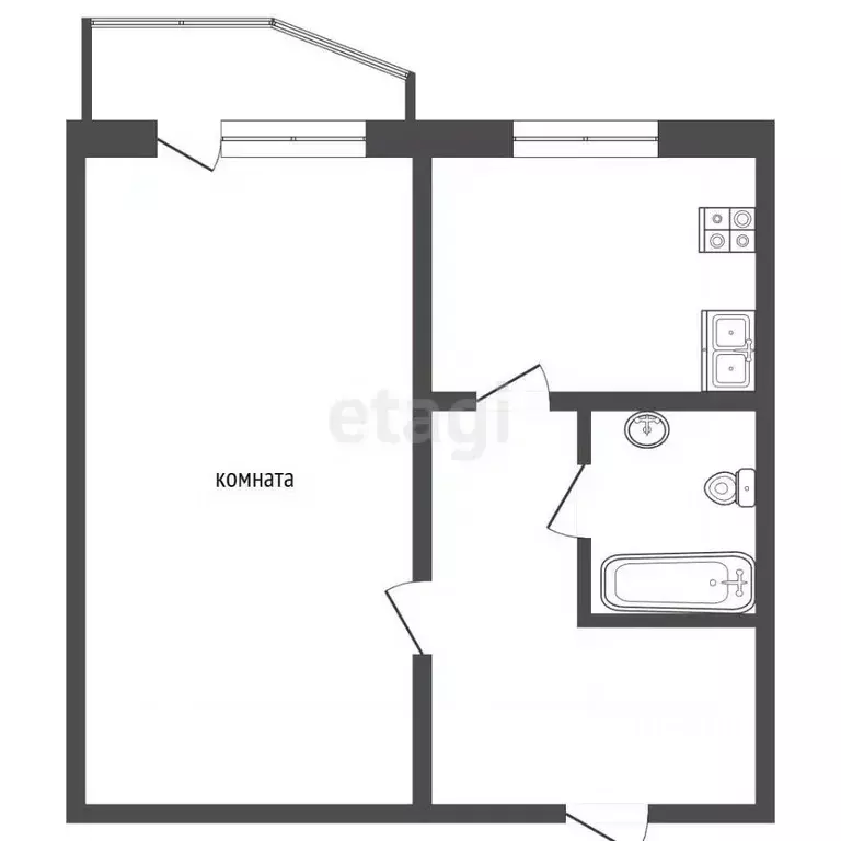 1-к кв. Москва Варшавское ш., 154К1 (38.0 м) - Фото 2