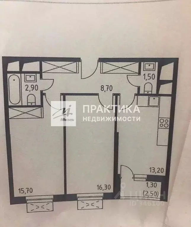 2-к кв. Московская область, Красногорск ул. Липовой Рощи, 4к3 (59.6 м) - Фото 2