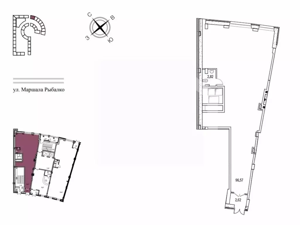 Помещение свободного назначения в Москва ул. Маршала Рыбалко, 2к9 (131 ... - Фото 1