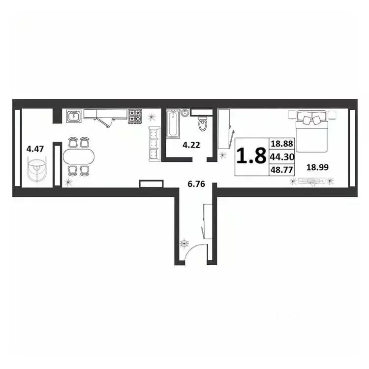1-к кв. Новгородская область, Великий Новгород ул. Якова Павлова, 15 ... - Фото 1