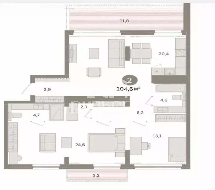 4-комнатная квартира: Новосибирск, Большевистская улица, 56 (104.6 м) - Фото 1