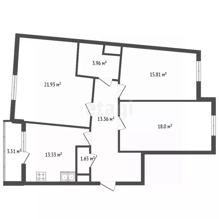 3-к кв. Санкт-Петербург пер. Ипподромный, 1к3 (88.2 м) - Фото 2