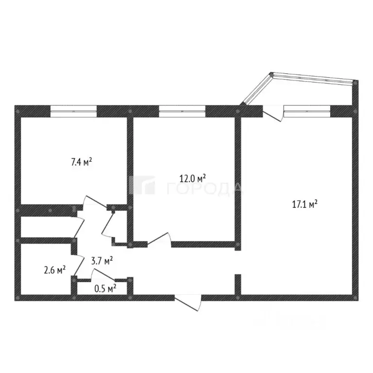 2-к кв. Алтайский край, Барнаул ул. Панфиловцев, 22 (52.5 м) - Фото 2