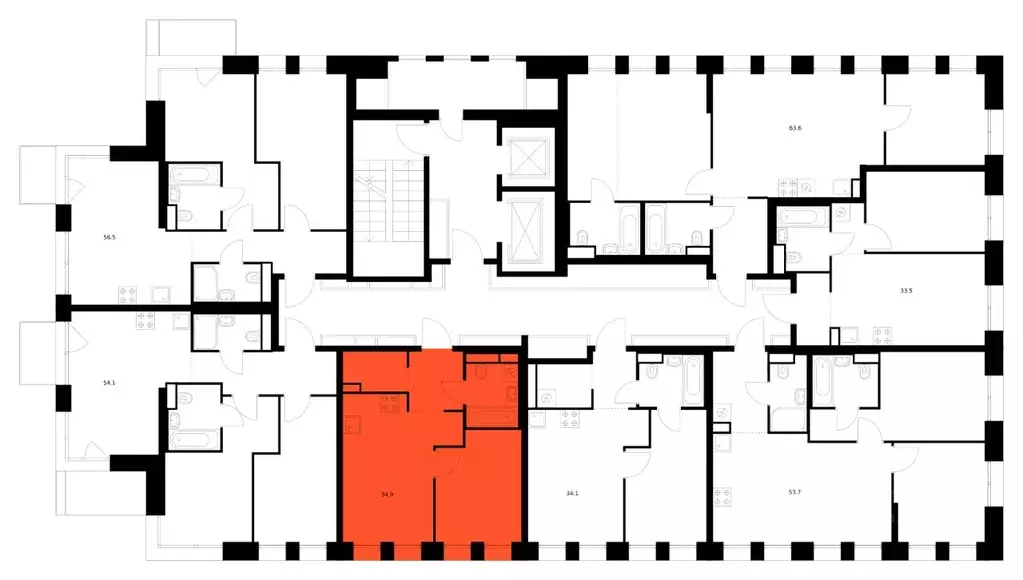 1-к кв. Москва ул. Маршала Прошлякова, 12к2с1 (34.9 м) - Фото 2