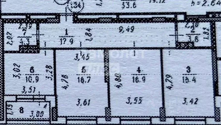 3-к кв. Омская область, Омск Взлетная ул., 9А (86.9 м) - Фото 1