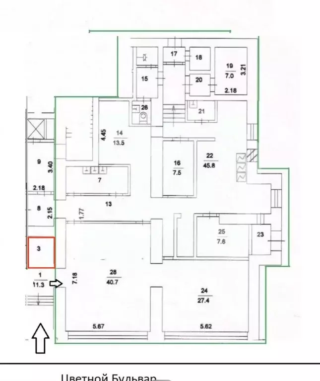 Помещение свободного назначения в Москва Цветной бул., 20/1 (4 м) - Фото 2