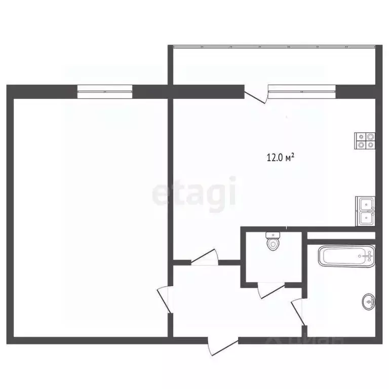 1-к кв. Тюменская область, Тюмень ул. Дмитрия Менделеева, 2 (51.6 м) - Фото 2