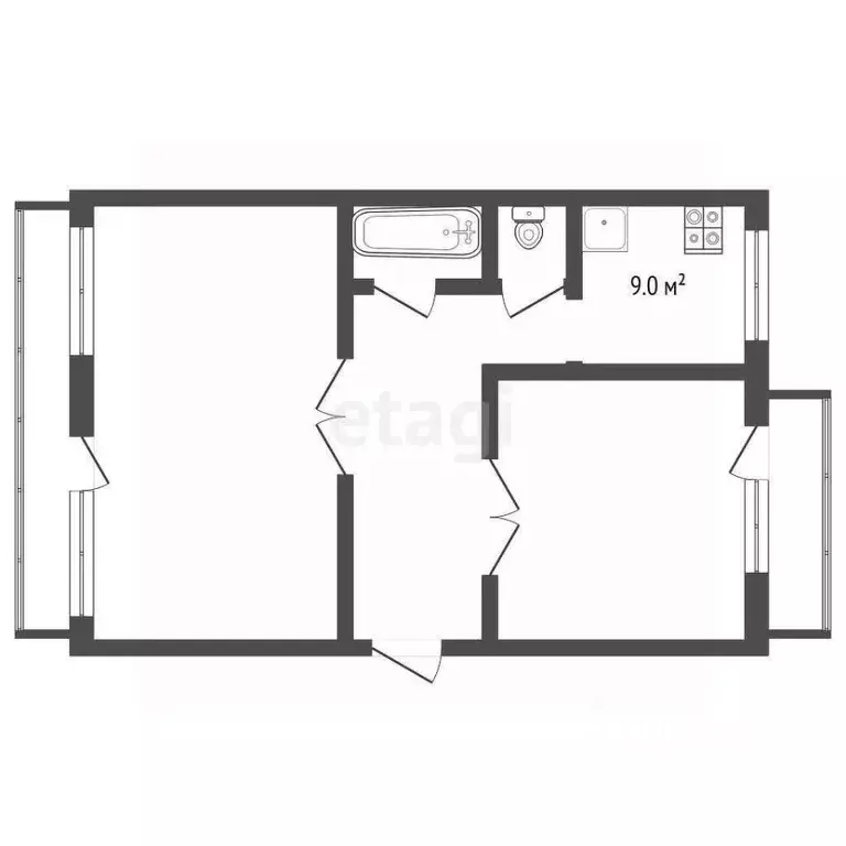 2-к кв. Костромская область, Кострома Кинешемское ш., 27 (62.7 м) - Фото 1