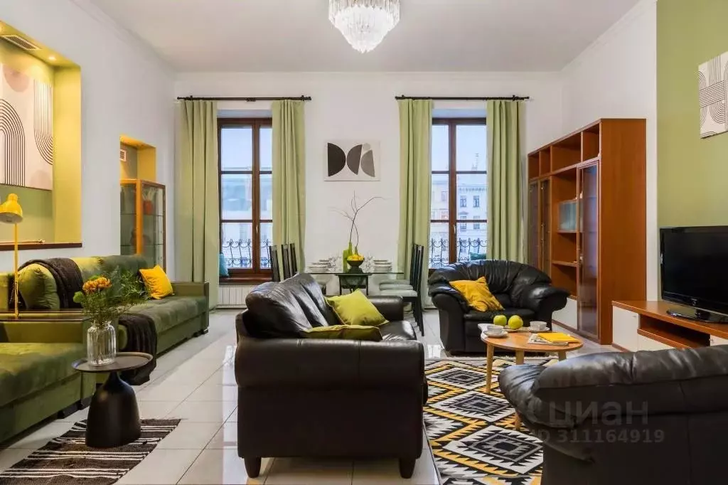 4-к кв. Санкт-Петербург наб. Реки Фонтанки, 25 (98.0 м) - Фото 1