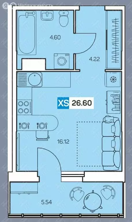 Квартира-студия: Северодвинск, улица Мира, 5 (24.4 м) - Фото 1
