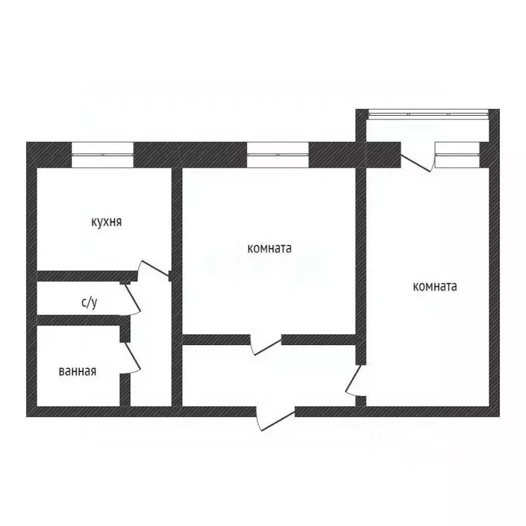 2-к кв. Курганская область, Курган ул. Гагарина, 36Б (49.0 м) - Фото 2