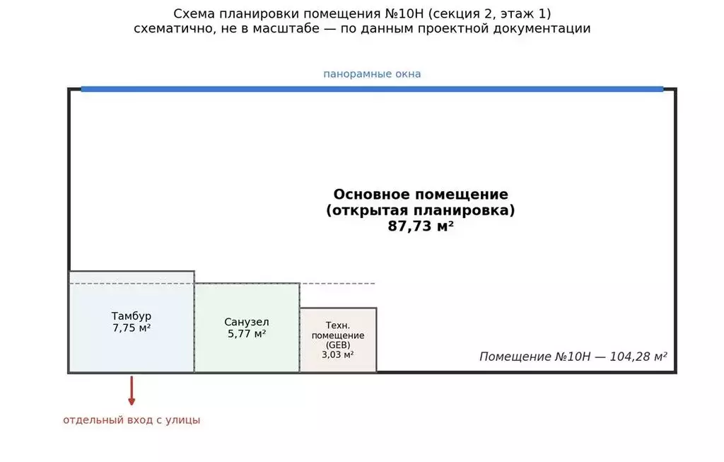 Помещение свободного назначения (104.28 м) - Фото 2